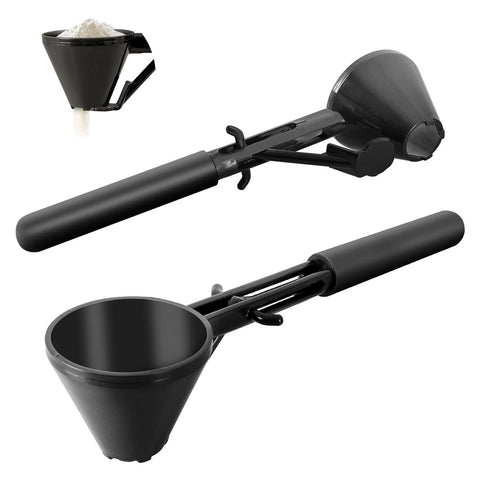 CAFEMASY packaging powder scoop funnel 2pcs for mess-free powder transfer.