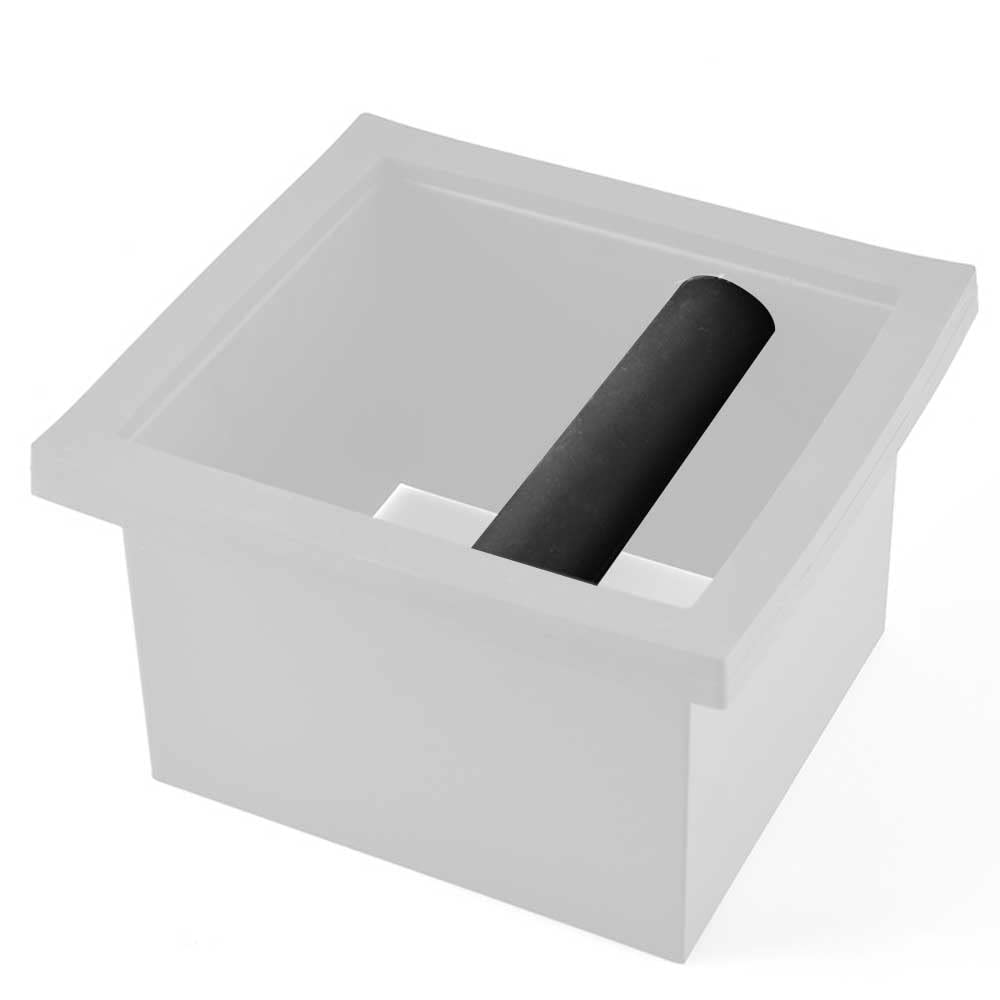 CAFEMASY rubber sleeve with dimensions guide showing 13.5 cm length and 2.9 cm diameter.