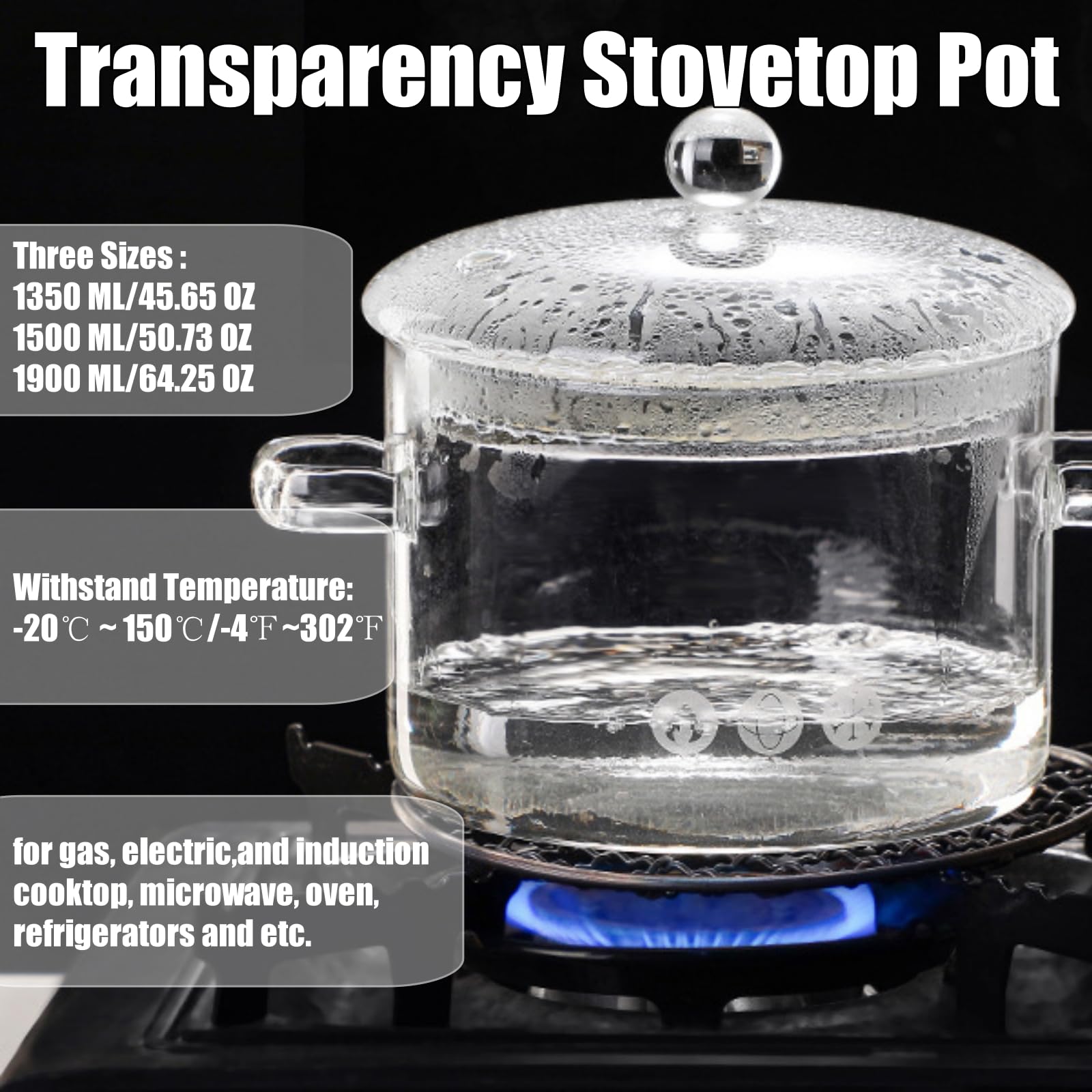 CAFEZAYO borosilicate glass saucepan offers clear view of bubbling sauce