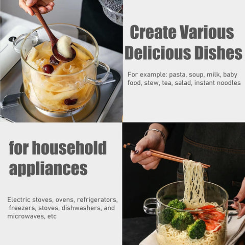 CAFEZAYO heat-resistant glass pot suitable for oven and microwave use