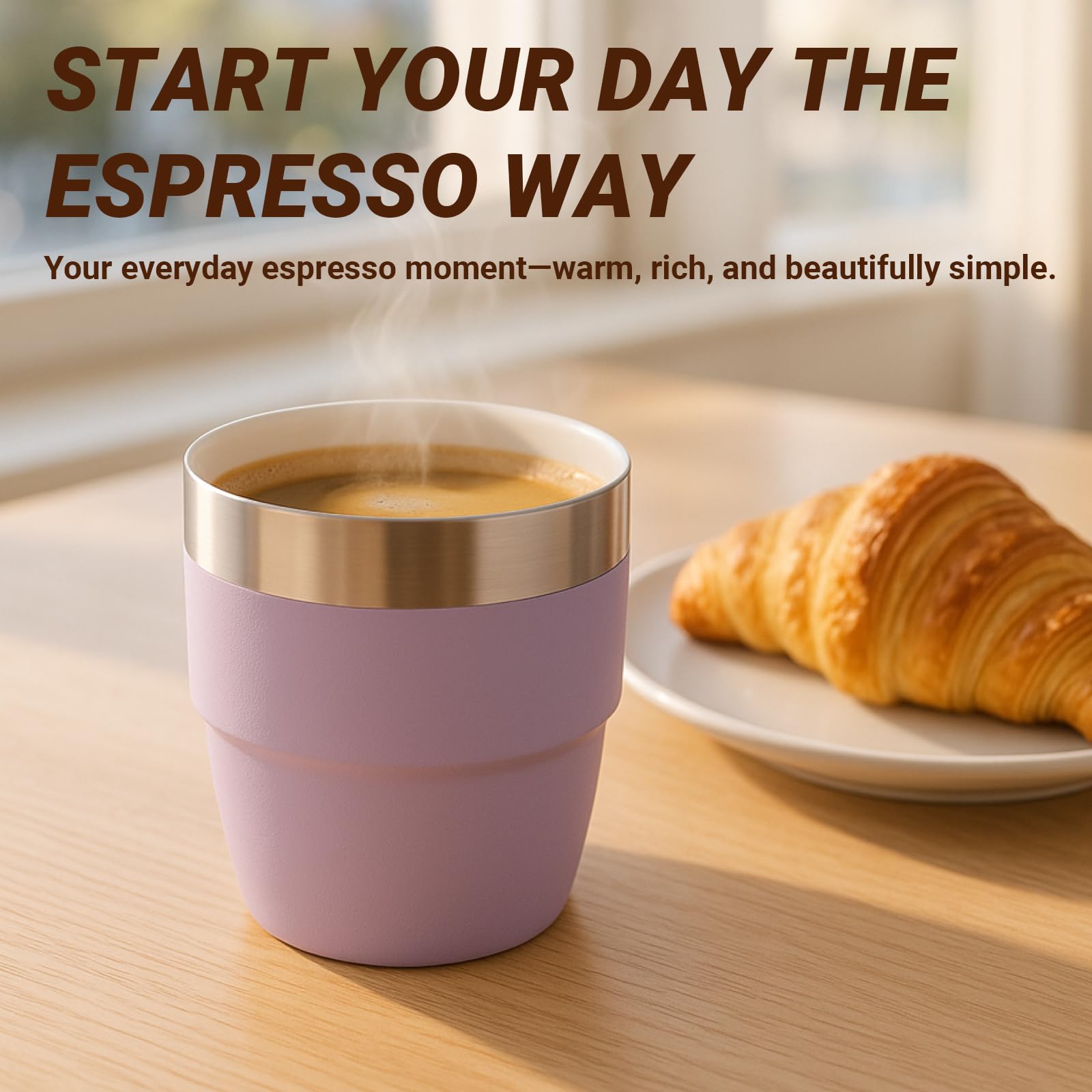 Cafezi 2-pack navy espresso cups ideal for home or cafe use.