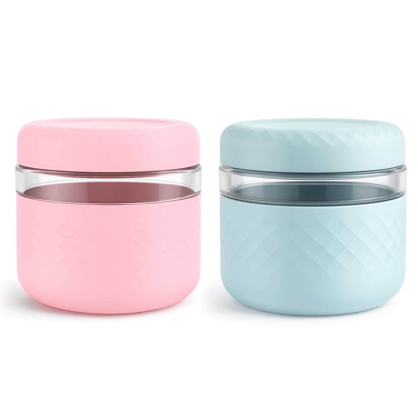 Cafezi 24 oz glass lunch bowl with lid keeps meals fresh on the go.
