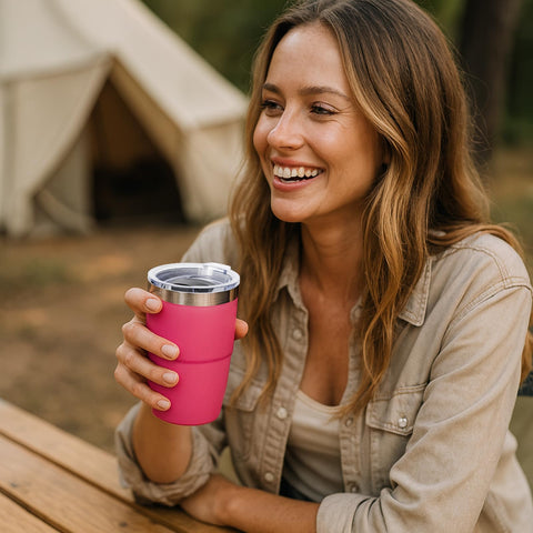 Cafezi navy 2-pack emphasizes convenient on-the-go use in a stylish color.