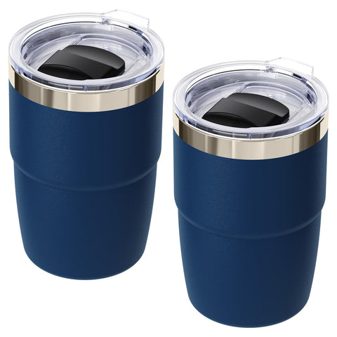 Cafezi 8 oz espresso cup front view highlights compact, stackable design.