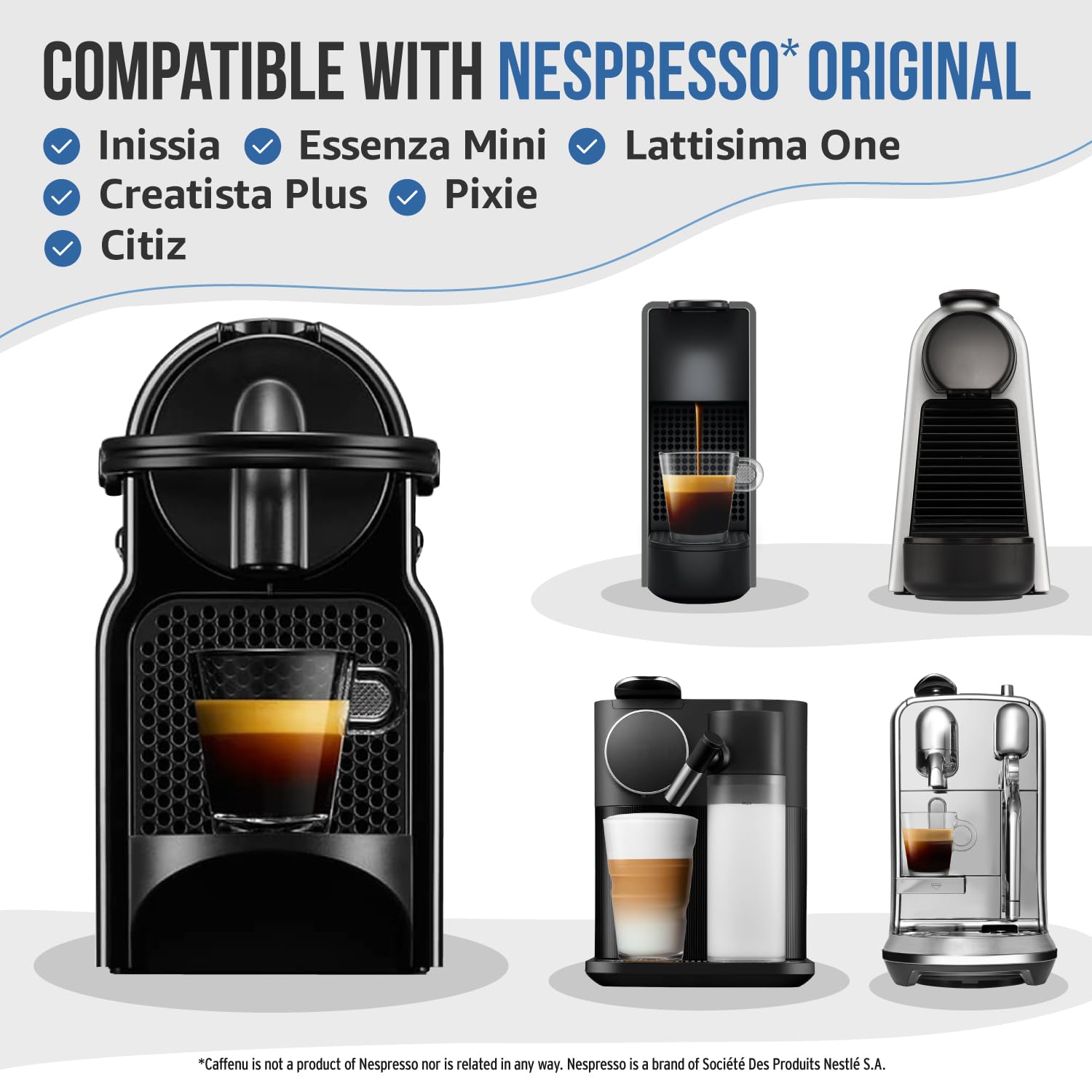 Caffenu bottle with dosing guide for easy setup