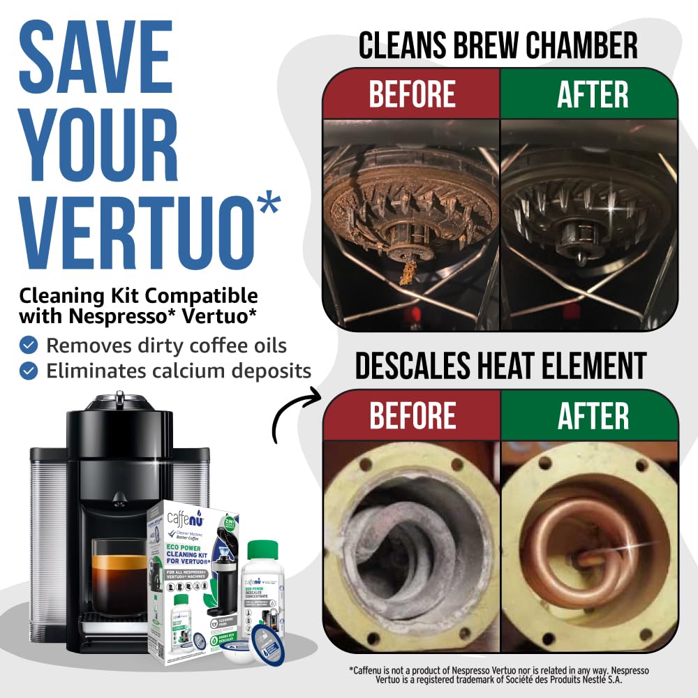 Caffenu Vertuo cleaning pods pack for easy maintenance