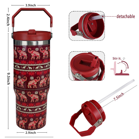 Cahduenx double-wall vacuum tumbler preserves beverage temperature during busy days.