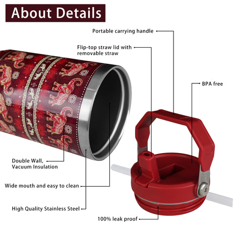Cahduenx 30oz stainless steel insulated tumbler keeps drinks hot or cold longer.