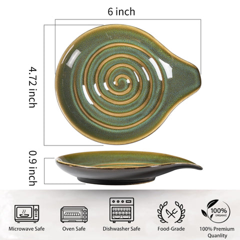 Caigmo ceramic spoon rest six-inch supports utensils