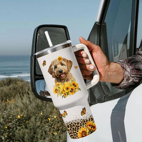 Caiibaoob spill-proof lid tumbler for travel and car cup holders