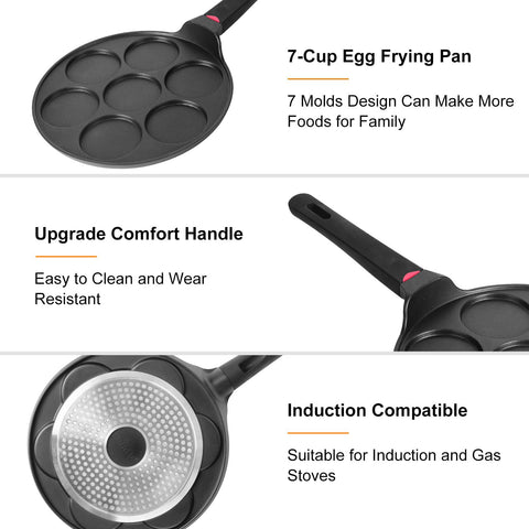 CAINFY Pancake Pan nonstick coating close-up for easy release and cleanup.