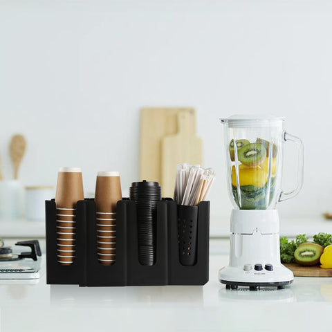 Cairondin 4-compartment design emphasizing organized storage for cups and accessories.