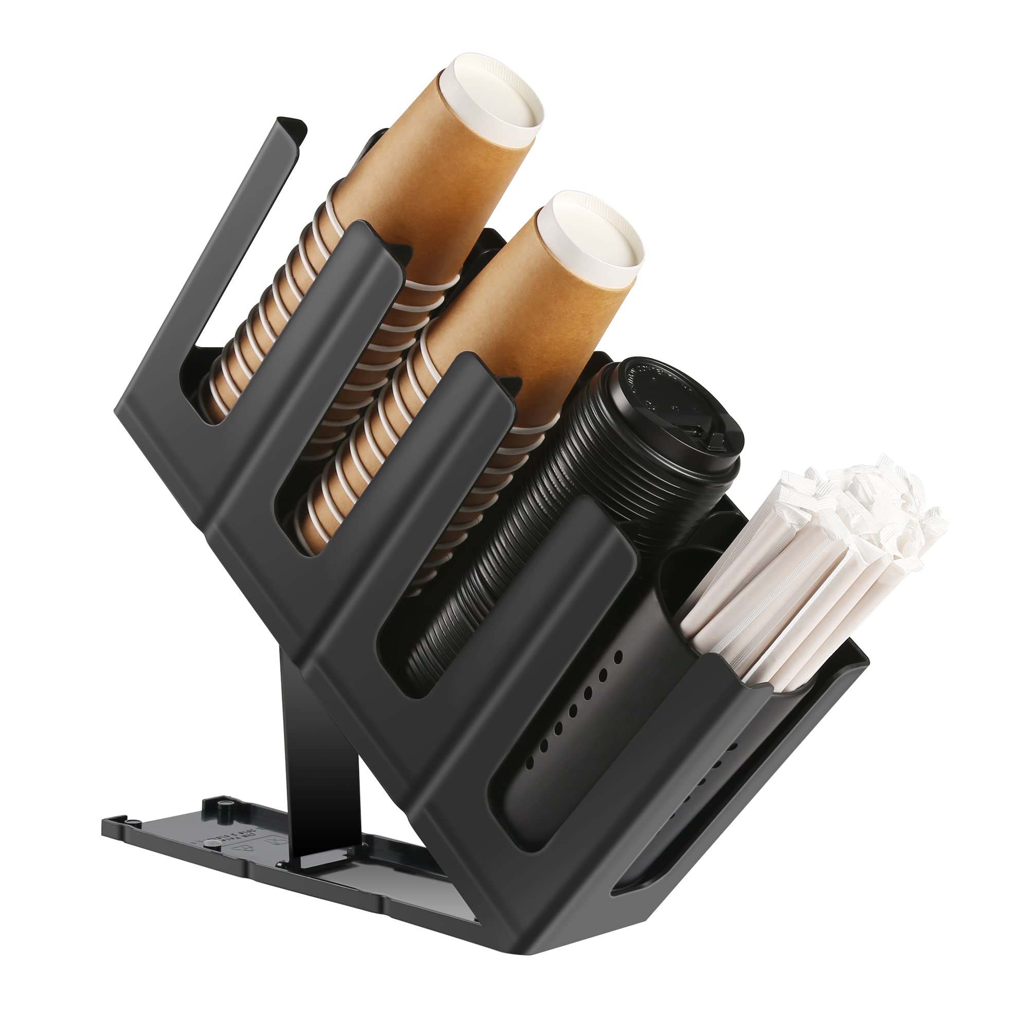 Cairondin paper cup holder front view for an organized counter and easy cup access.