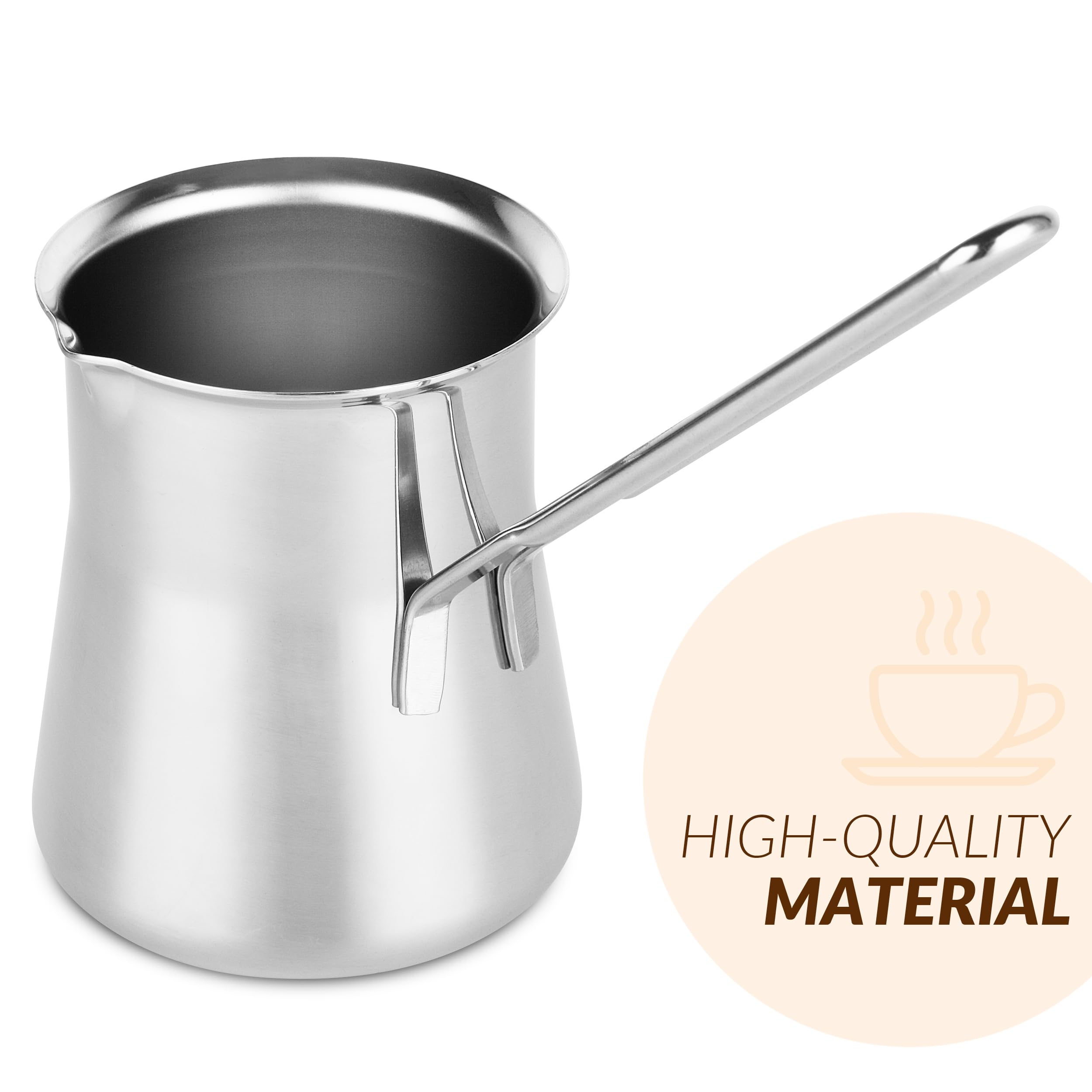 Enjoy hot chocolate, tea, or sauces with this versatile briki