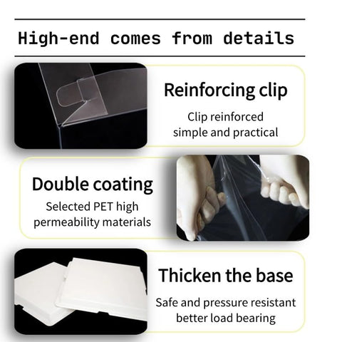 Cake Box Set Clear 5-Pcs side view shows depth and size.