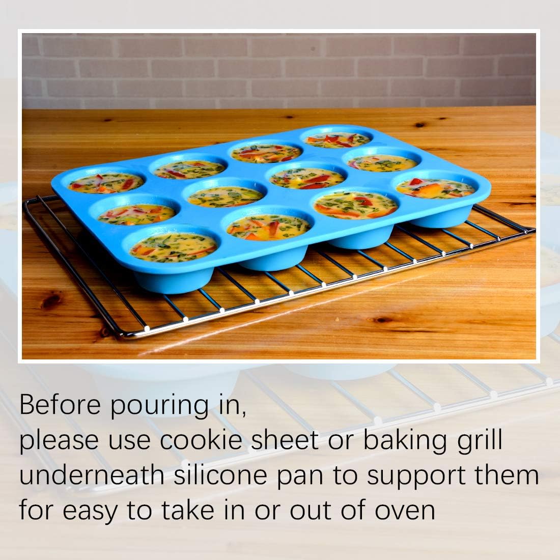 CAKETIME 12-cavity rectangular loaf pan silicone for versatile loaves and desserts