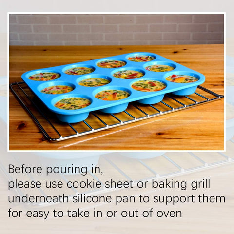 CAKETIME 12-cavity rectangular loaf pan silicone for versatile loaves and desserts