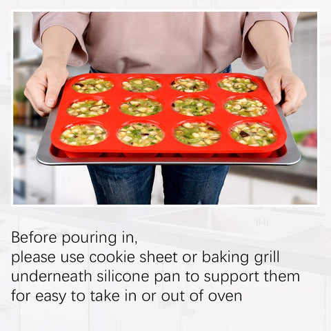 CAKETIME dishwasher-safe silicone muffin pan for easy cleanup after baking.
