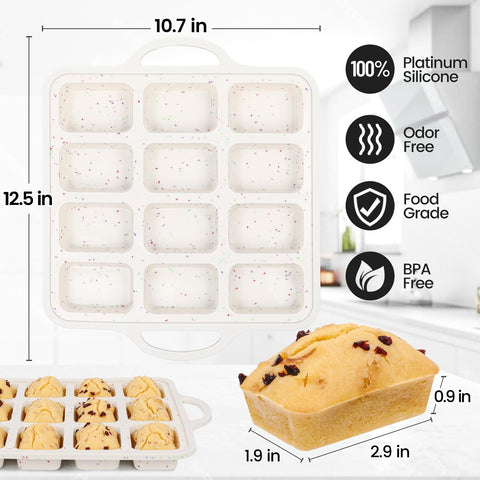 CAKETIME batter fill demonstration for even loaves with silicone mini pan