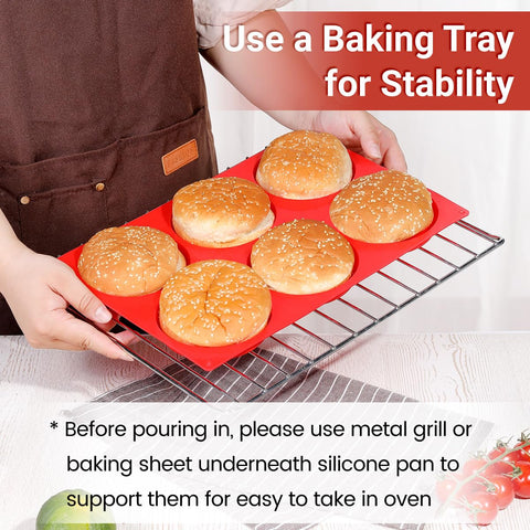 CAKETIME silicone egg molds four-inch, versatile for egg bites and mini desserts