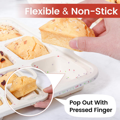 CAKETIME easy-release silicone mold releasing loaves cleanly