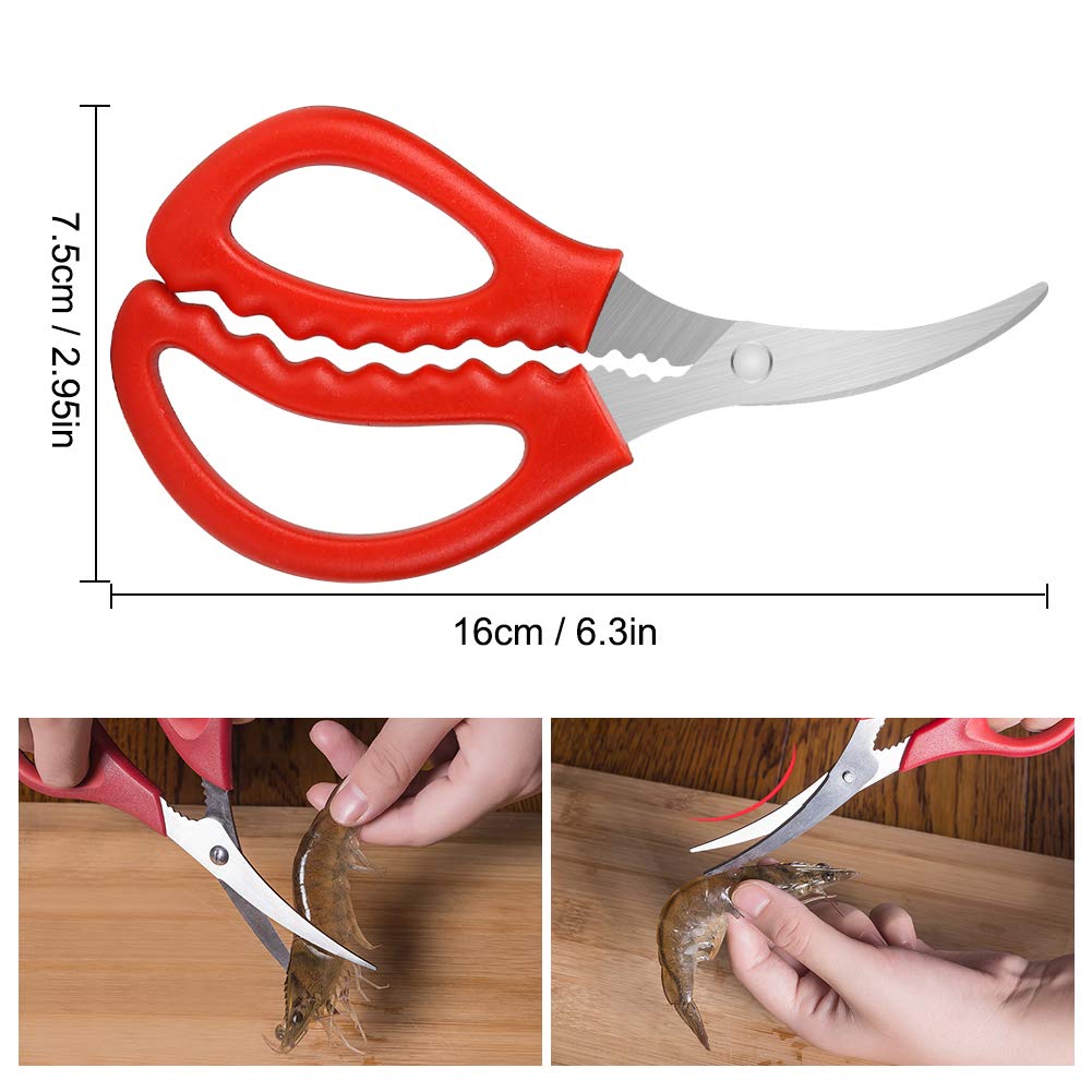 Calary red-handle design provides a secure, comfortable grip.