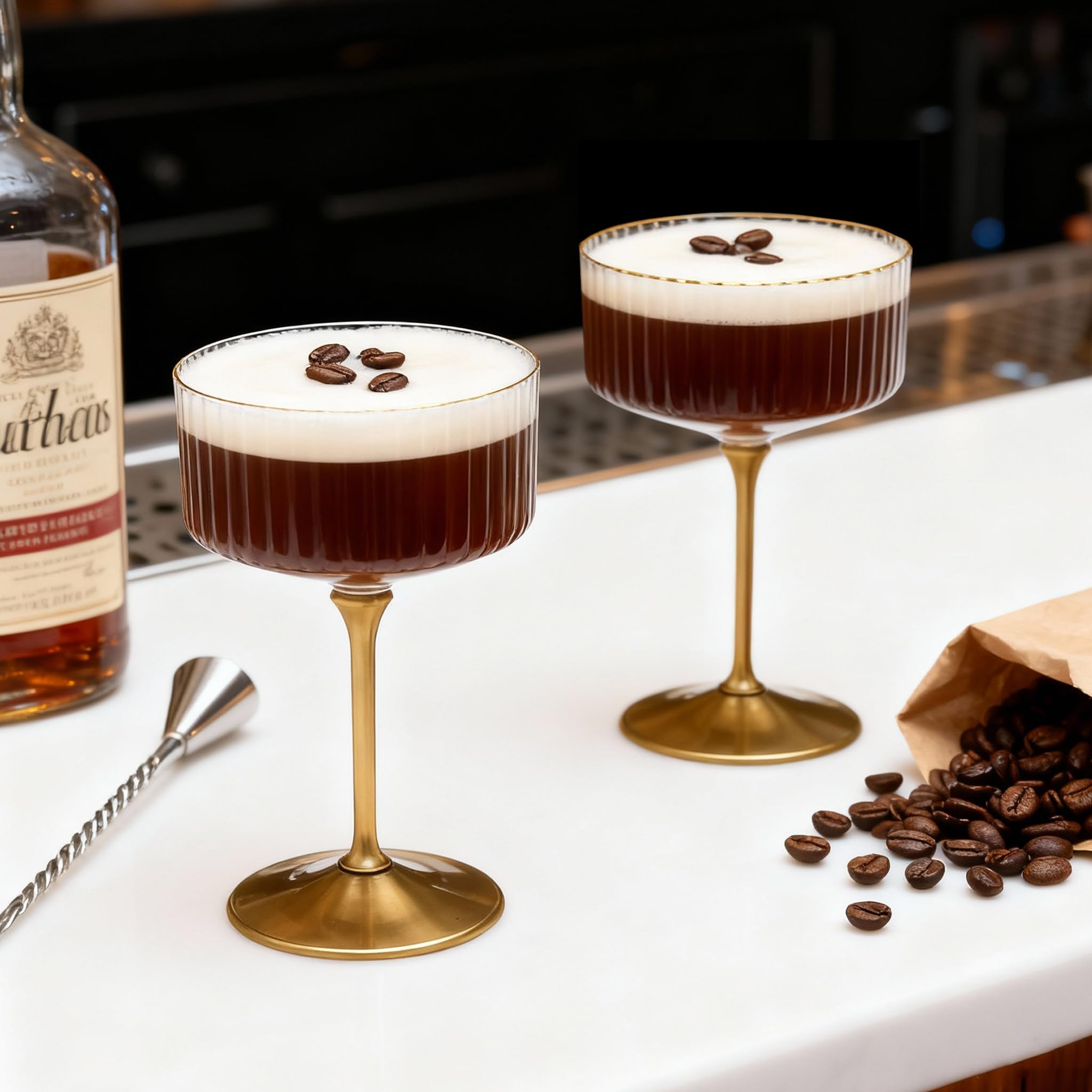 CALBODE durable plastic martini set doubles for desserts and cocktails