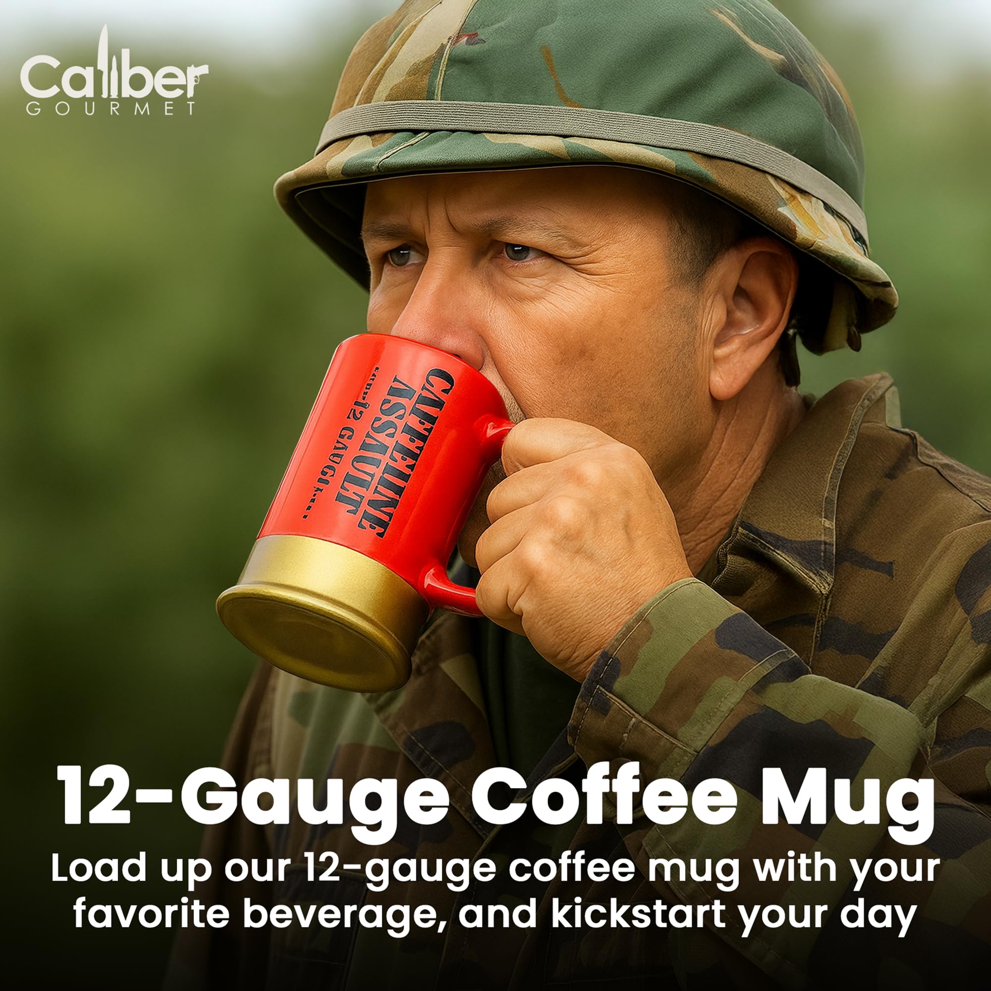 Bullet coffee mug by Caliber Gourmet, ideal for collectors.
