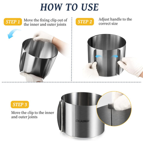 CALIFORNIA CADE ELECTRONIC cake ring supports leveling, structuring, and decorating layers.