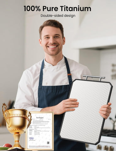 Callsky cutting board is dishwasher safe with gift-ready packaging.