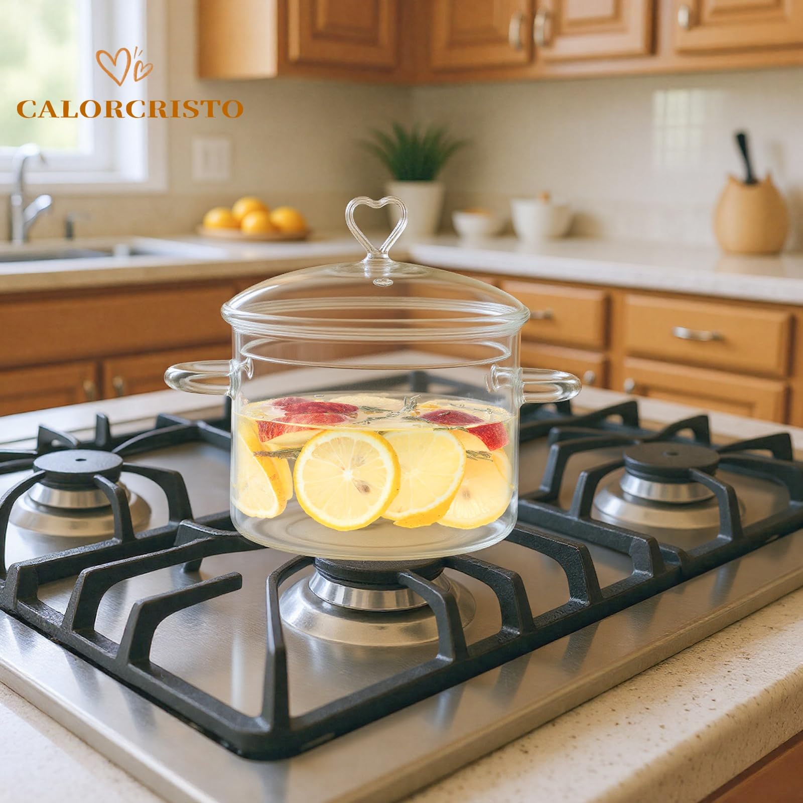 CALORCRISTO heart-shaped lid adds charming style to stovetop cooking