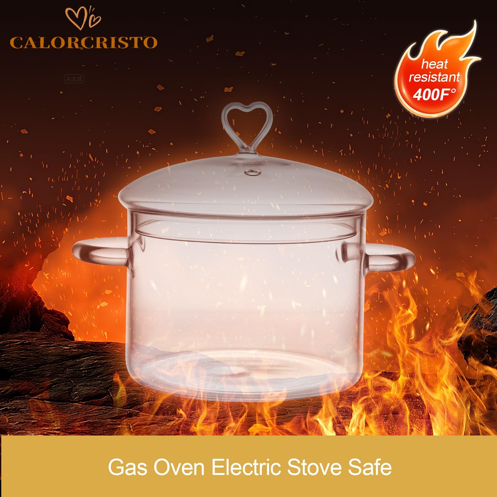 CALORCRISTO thickened handle provides secure grip and reduces slips