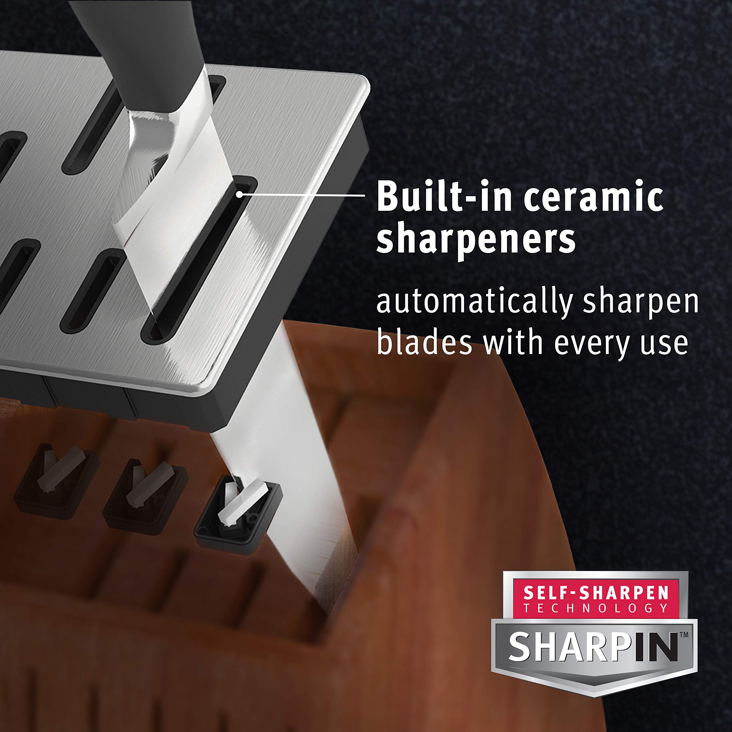 Calphalon Classic 15-piece set in block, ready for weeknight prep.