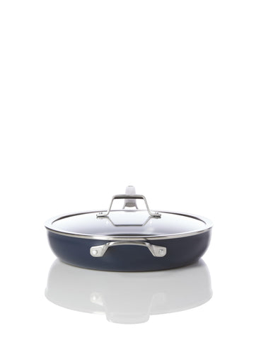Calphalon Premier PFAS-free ceramic coating supports easier oil-free cooking.