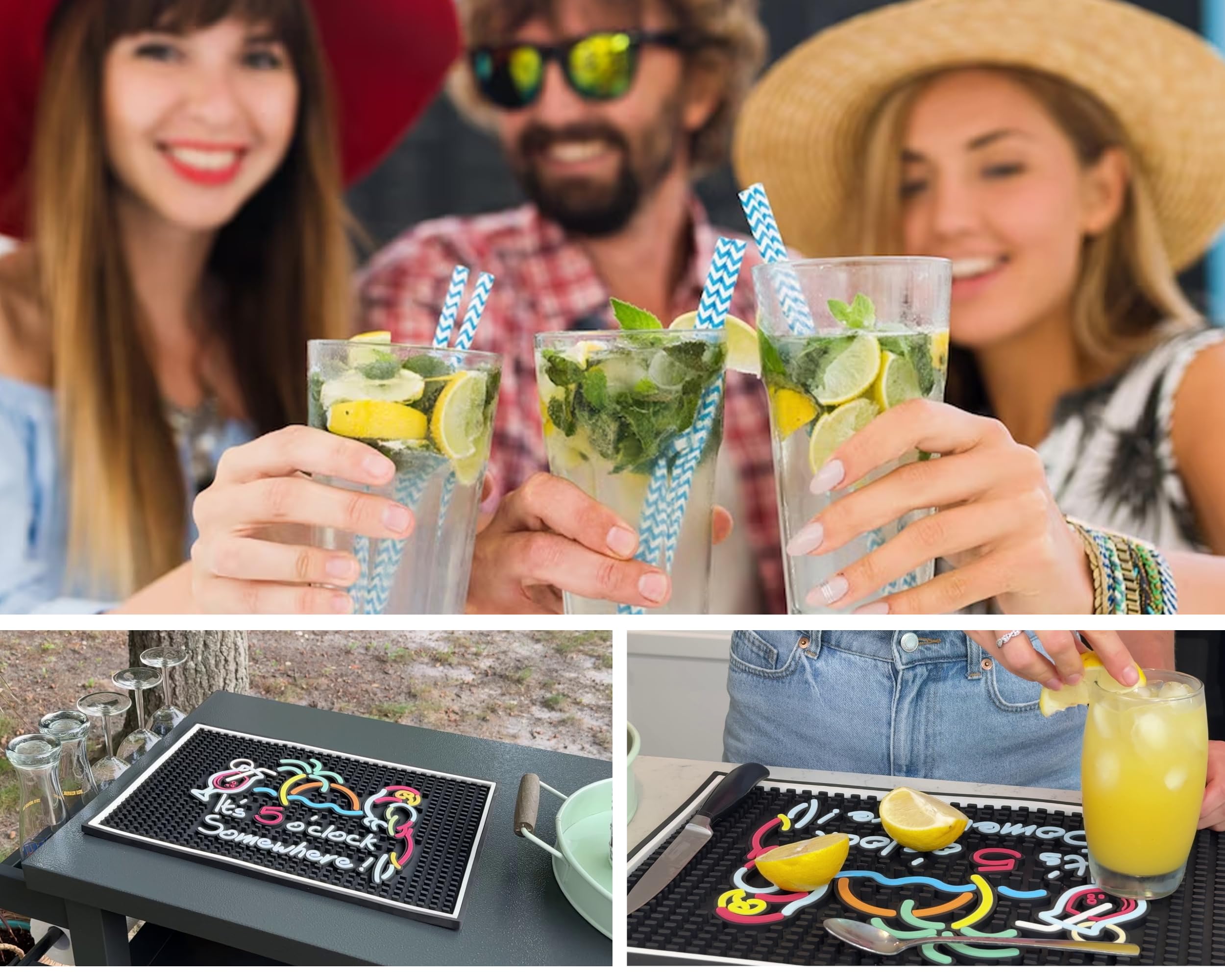 CALUVAR hawaiian party decor bar mat adds tropical flair to celebrations
