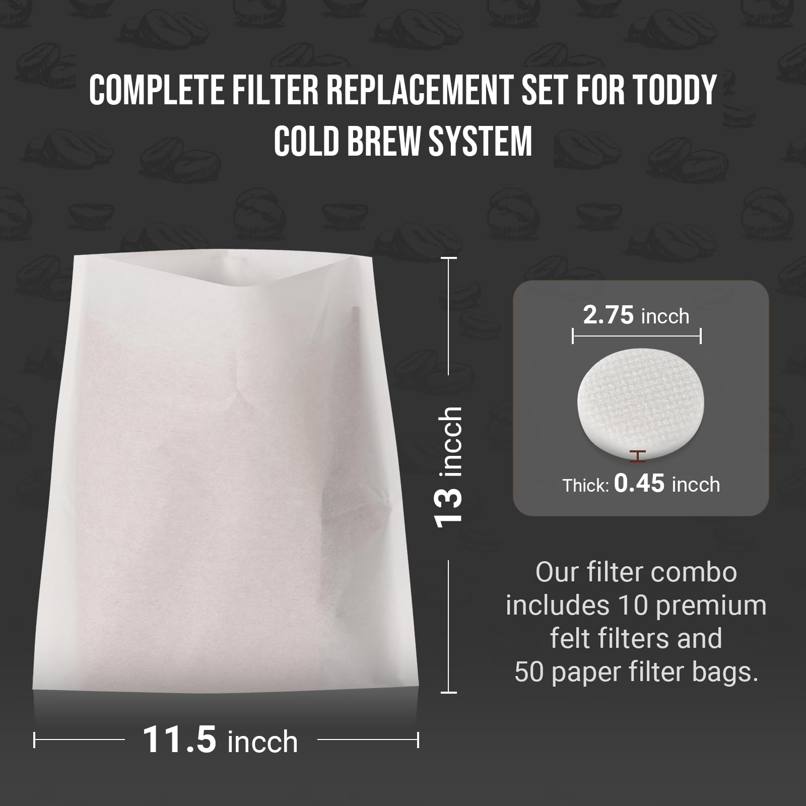 Calvana Toddy paper filter bags image for quick setup and cleanup.