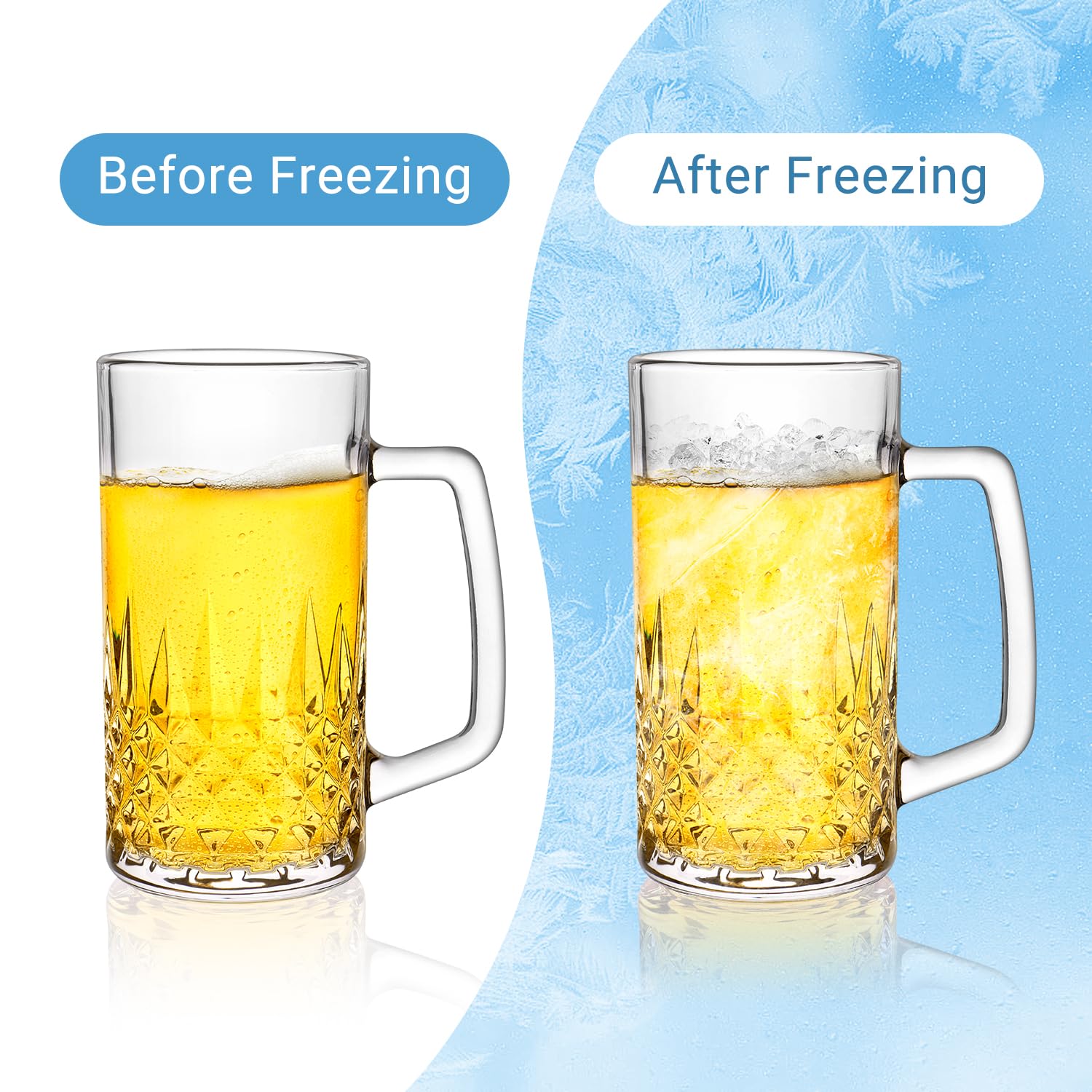 Cambareign 20oz mug is freezer-ready to chill drinks without dilution.