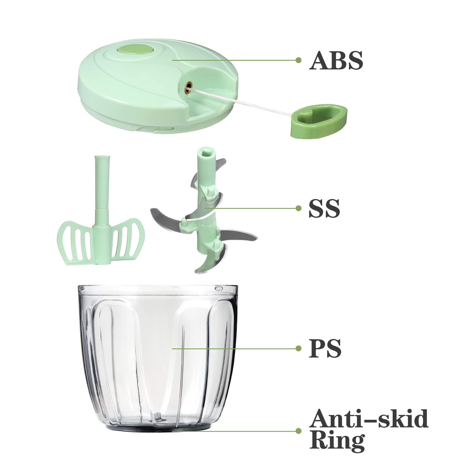 Cambom chopper cleanup is easy with top-rack dishwasher-safe parts