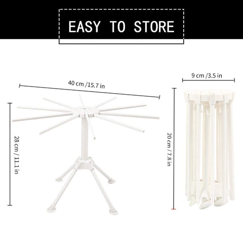 Cambom pasta drying rack requires no tools for assembly.
