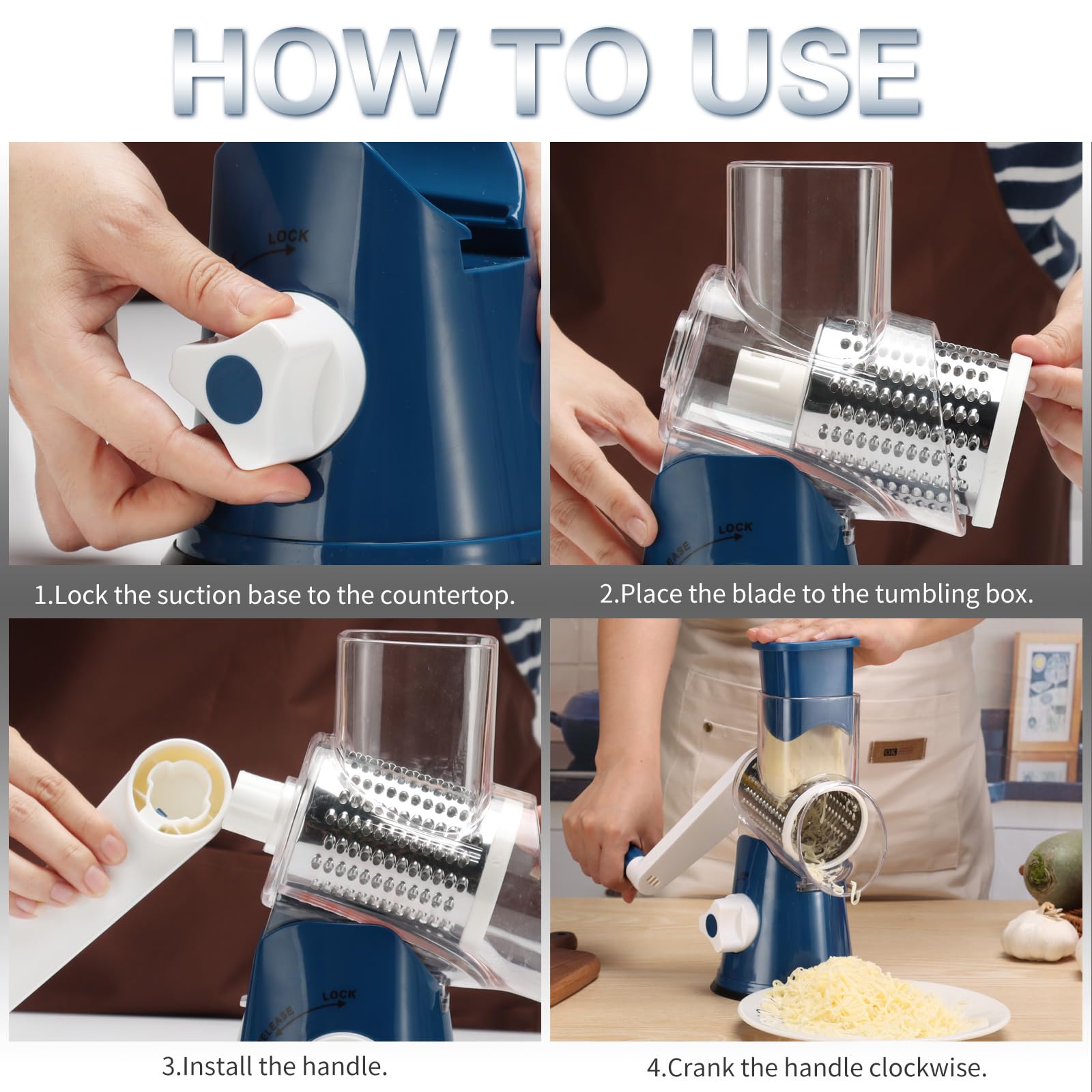 Cambom grater compact storage fits small kitchens.