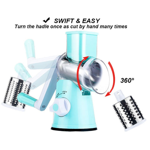 Cambom rotary cheese grater compact storage layout fits drawers neatly.