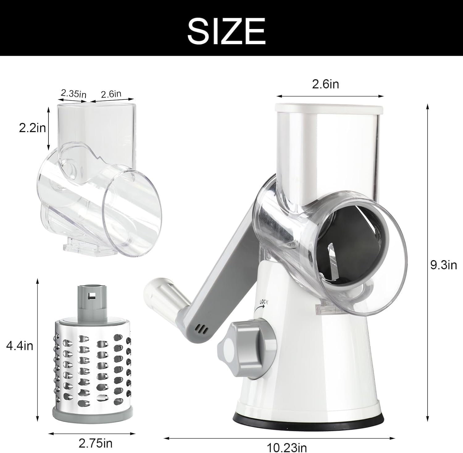 Cambom grater used on vegetables and nuts for versatile prep