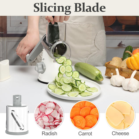Cambom slicing blade attachment for even cheese and vegetable slices