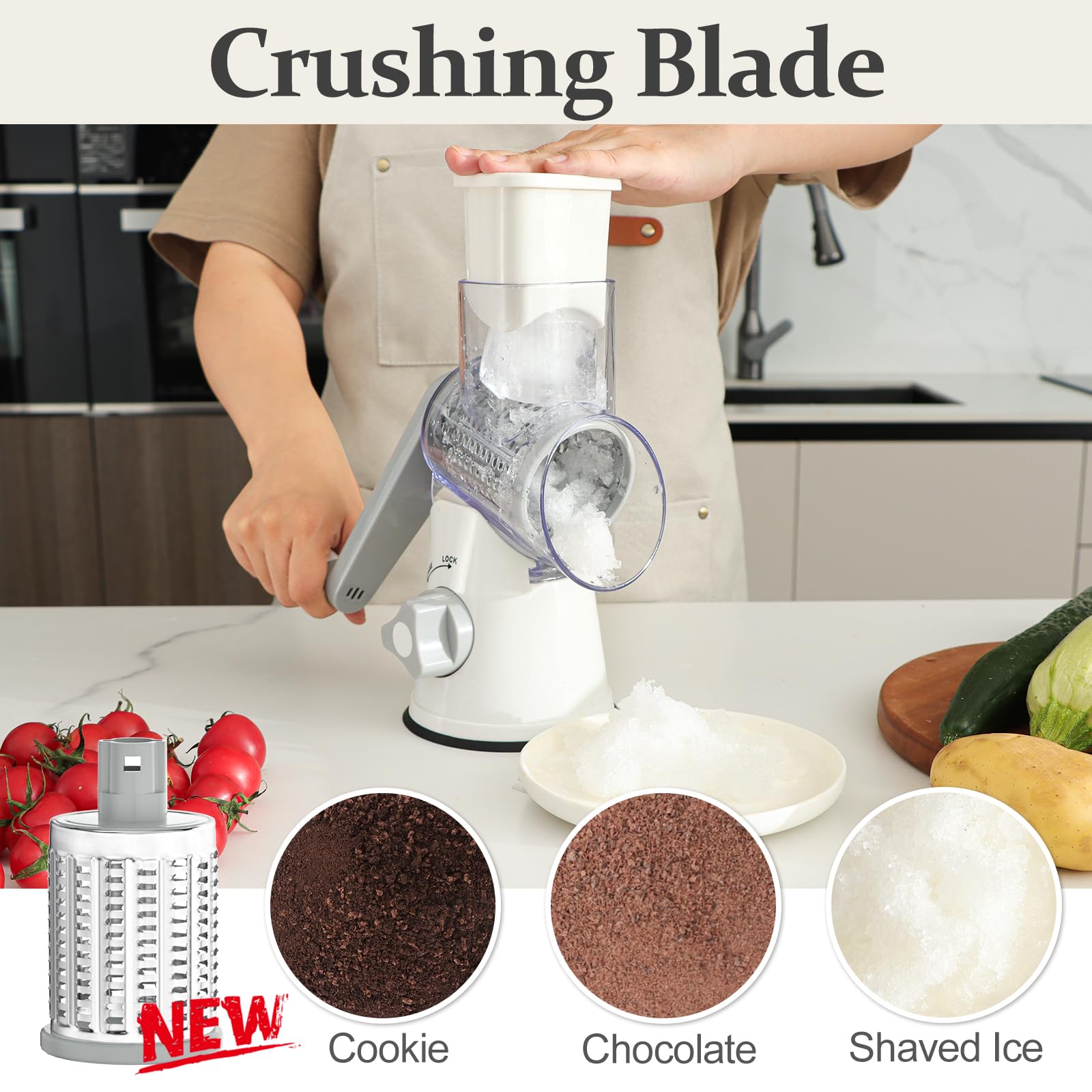Cambom suction base on counter prevents slipping during use