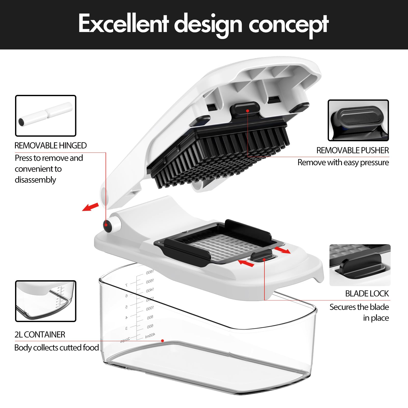 Cambom chopper detachable parts for easy cleaning