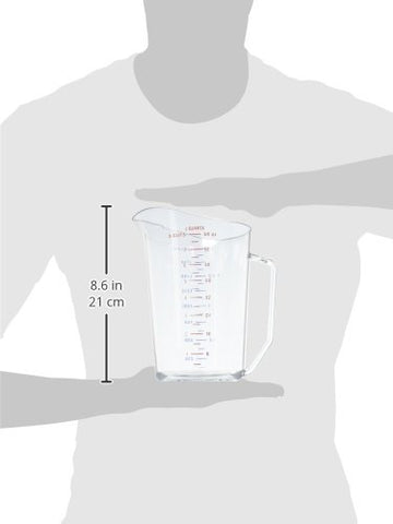 Cambro 2-quart liquid measuring cup ready for accurate pouring in busy kitchens.