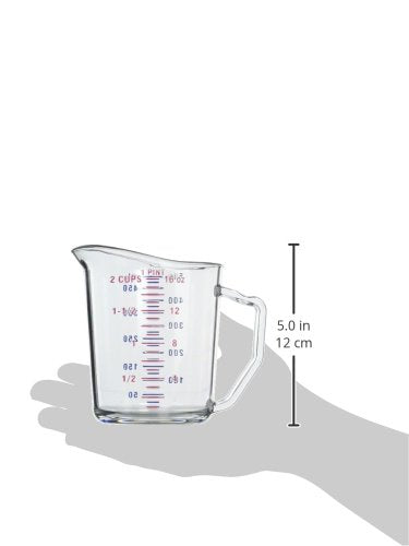 Cambro Camwear 1-Pint measuring cup, clear, accurate measurements.