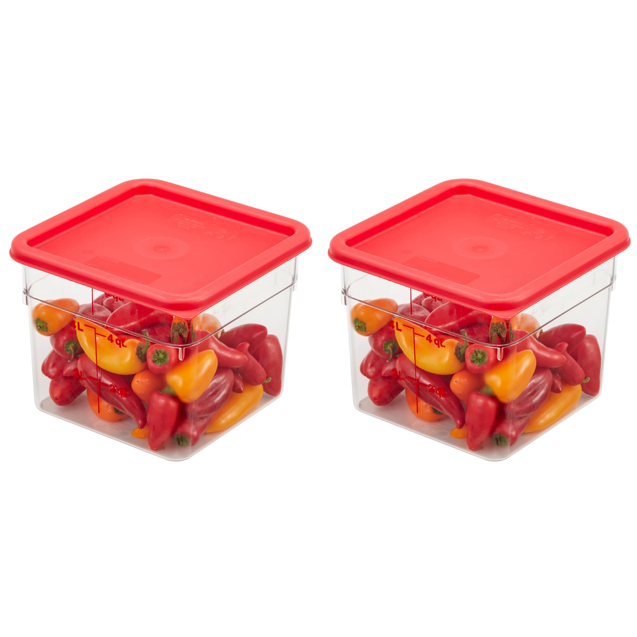 Cambro Classic Square 6QT clear container for visible contents and prep