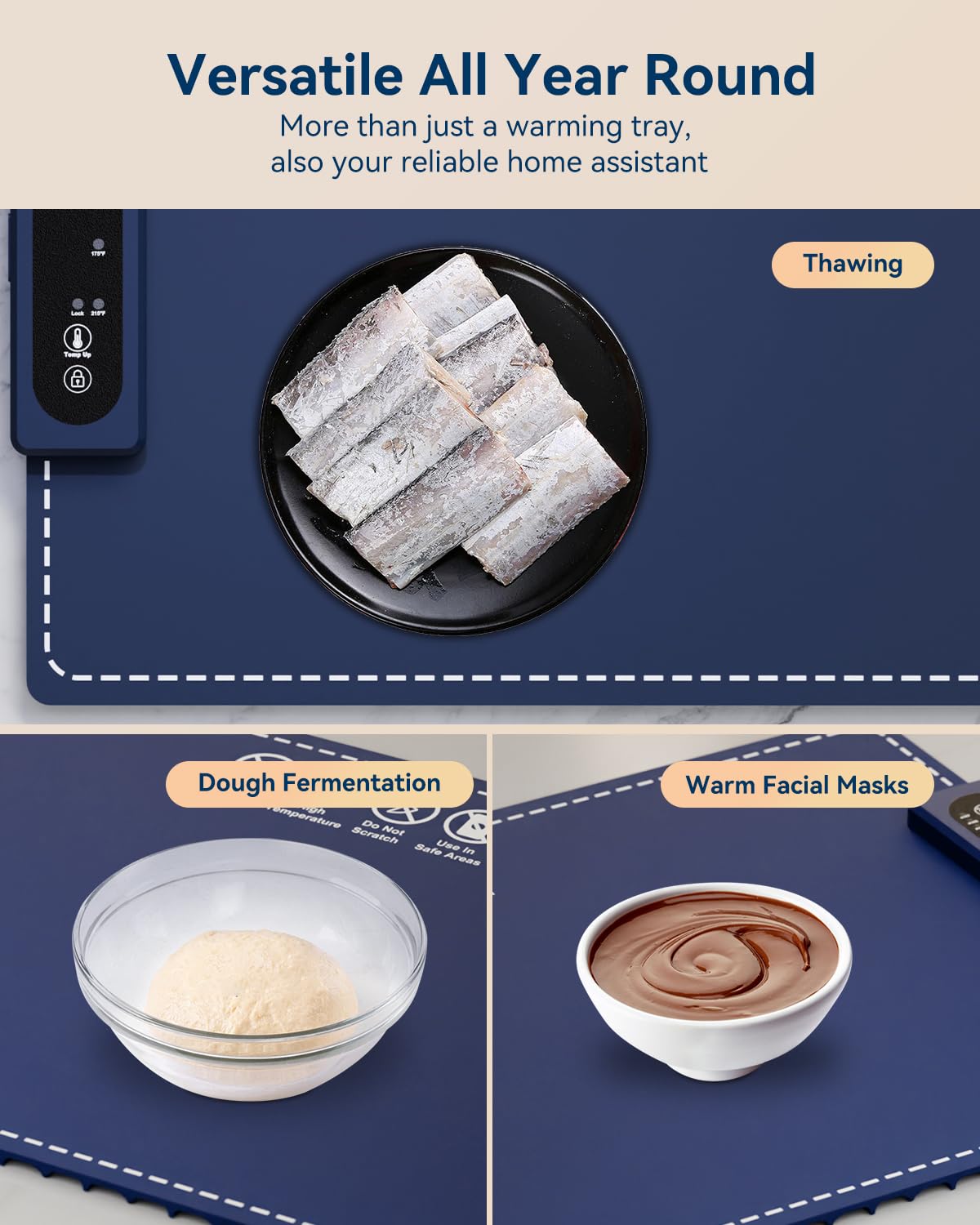 CAMKEY splash-proof silicone surface resists stains and oils for quick cleanup