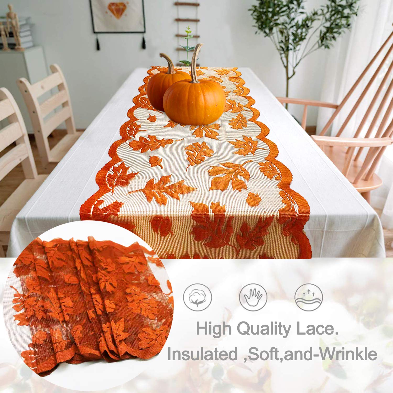 Camlinbo 13x72 inch table runner designed for tables seating 4 to 6.